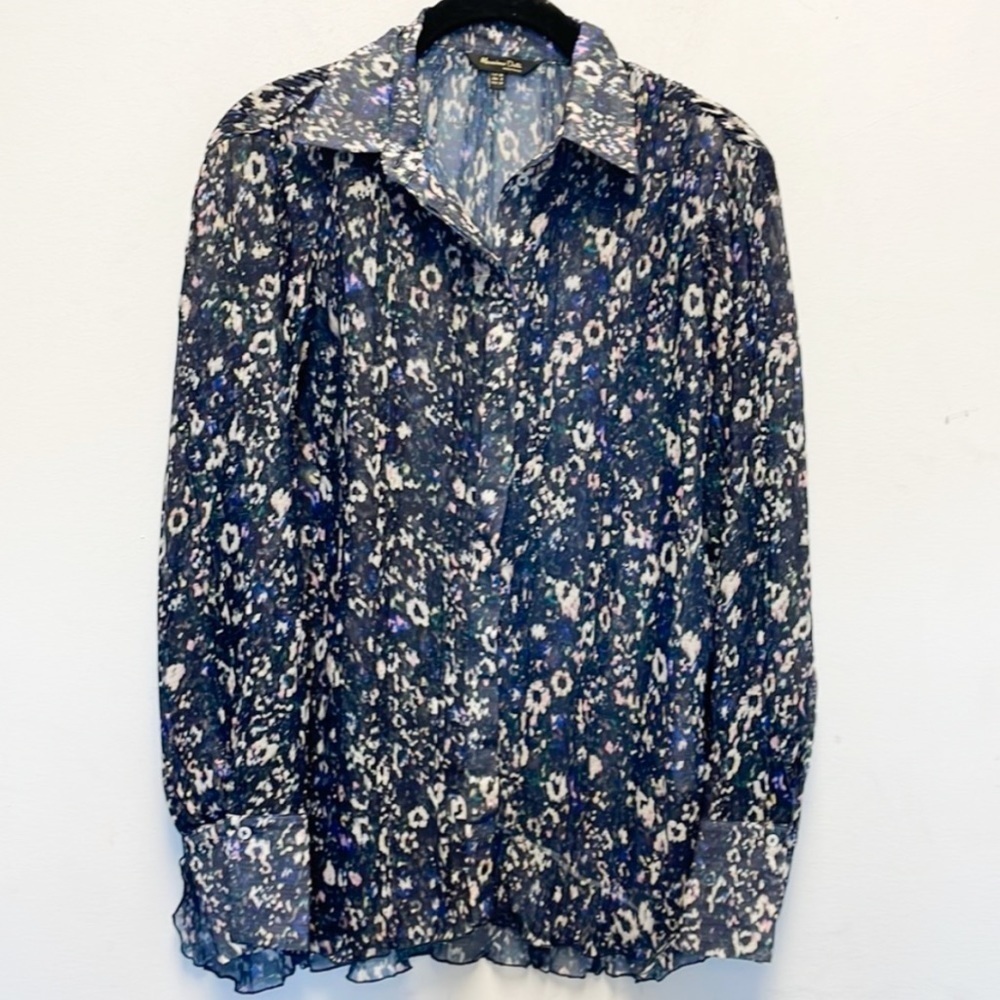 Massimo Dutti printed button Down top